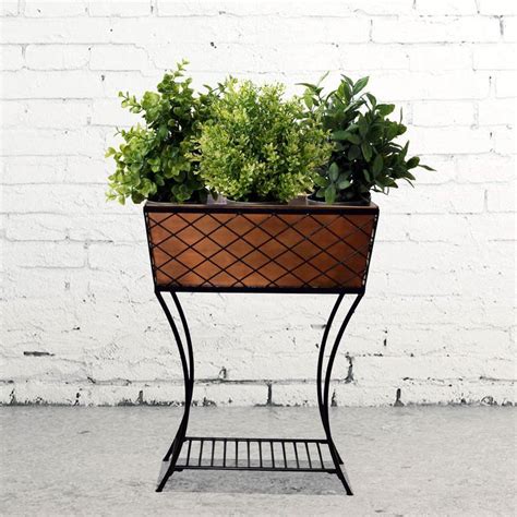 metal planter box stand|planter boxes near me.